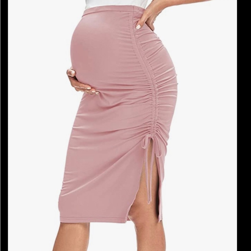 Maternity drawstring skirt
